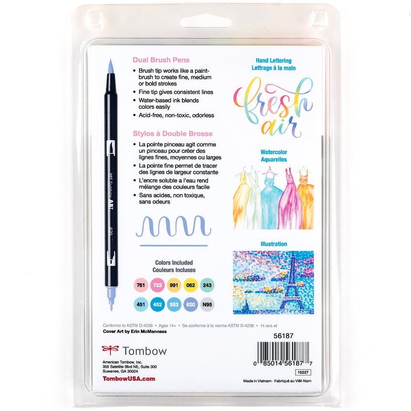 Tombow Dual Brush Pastel 10 Colors - Guiry's