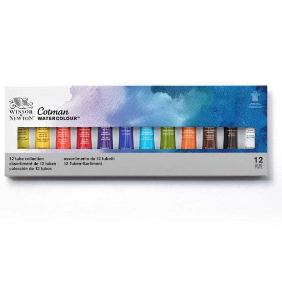 Winsor & Newton Cotman Watercolor Tube Set, 12 - Colors - Guiry's