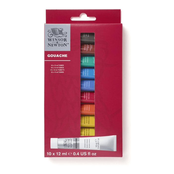 Winsor & Newton Gouache Paint Set, 10 Count - Guiry's